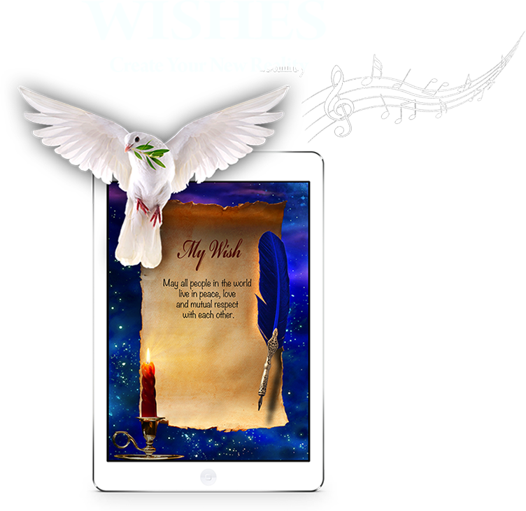 WISHES app shown on an iPad